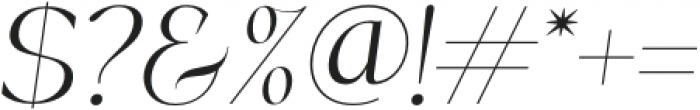 Miegha-Italic otf (400) Font OTHER CHARS
