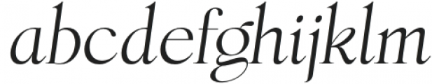 Miegha-Italic otf (400) Font LOWERCASE
