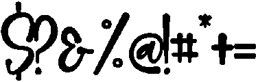 Mighty otf (400) Font OTHER CHARS