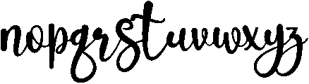 Mighty otf (400) Font LOWERCASE