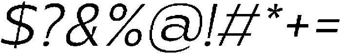 Migno Sans Fine Italic otf (400) Font OTHER CHARS