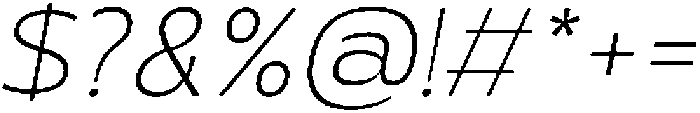 Migno Sans Thin Italic otf (100) Font OTHER CHARS