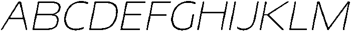 Migno Sans Thin Italic otf (100) Font UPPERCASE