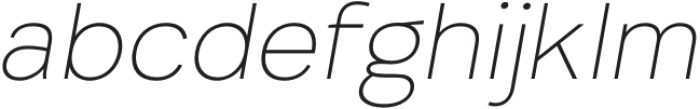 Migrosta JM Thin Italic otf (100) Font LOWERCASE