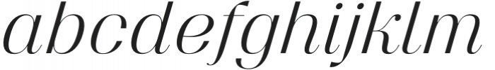 MiguraSans-Italic otf (400) Font LOWERCASE