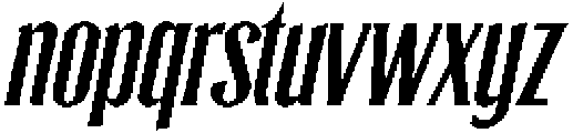 Mikayani Oblique otf (400) Font LOWERCASE
