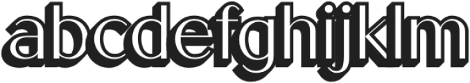 Mikea ExtrudeLeft otf (400) Font LOWERCASE