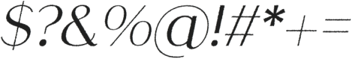 Mikea Rough Italic otf (400) Font OTHER CHARS