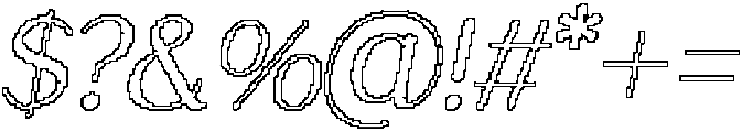 Mikea Rounded Pixel Outline otf (400) Font OTHER CHARS