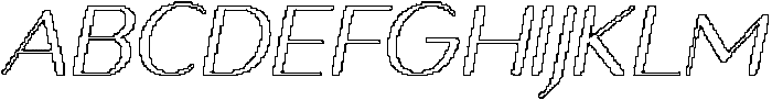 Mikea Rounded Pixel Outline otf (400) Font UPPERCASE