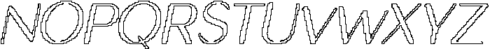 Mikea Rounded Pixel Outline otf (400) Font UPPERCASE