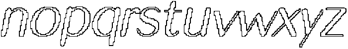 Mikea Rounded Pixel Outline otf (400) Font LOWERCASE