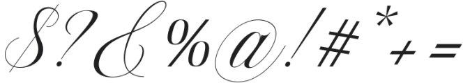 Mildertina Italic Regular otf (400) Font OTHER CHARS