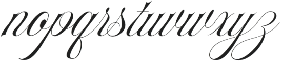 Mildertina Italic Regular otf (400) Font LOWERCASE