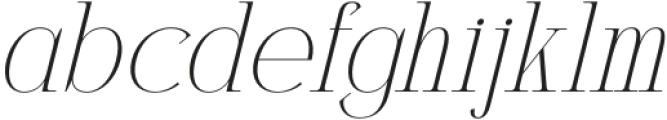 Milegance Italic otf (400) Font LOWERCASE