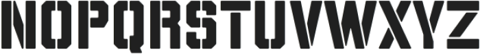 Military Surplus Regular otf (400) Font UPPERCASE