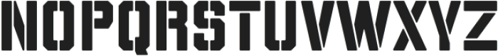 Military Surplus Regular otf (400) Font LOWERCASE