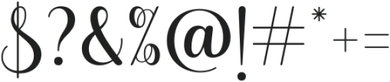Milk Honey Script otf (400) Font OTHER CHARS