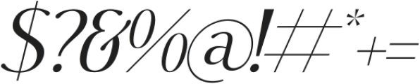 Milkade Italic otf (400) Font OTHER CHARS