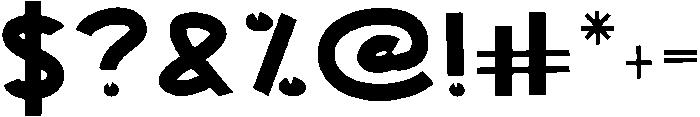 Milkshake Regular otf (400) Font OTHER CHARS