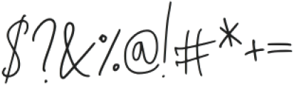 Milky Sunny Signature Regular otf (400) Font OTHER CHARS