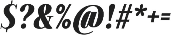 Millard Condensed Bold Italic otf (700) Font OTHER CHARS