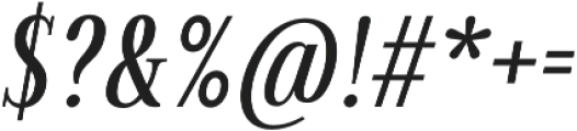 Millard Condensed Regular Italic otf (400) Font OTHER CHARS