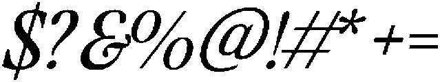 Milviano Italic otf (400) Font OTHER CHARS