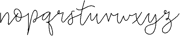 Mimosa otf (400) Font LOWERCASE