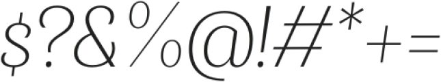 Minaya Ultra Light Italic otf (300) Font OTHER CHARS