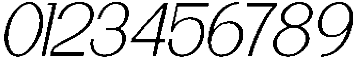 Minez Thin Italic otf (100) Font OTHER CHARS