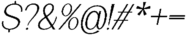 Minez Thin Italic otf (100) Font OTHER CHARS