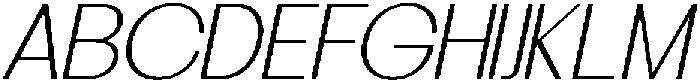 Minez Thin Italic otf (100) Font UPPERCASE