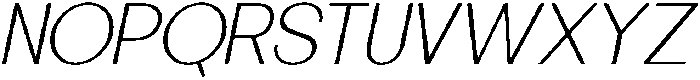 Minez Thin Italic otf (100) Font UPPERCASE