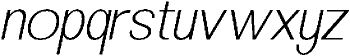 Minez Thin Italic otf (100) Font LOWERCASE