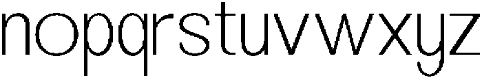 Minez Thin otf (100) Font LOWERCASE