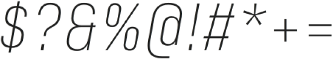 Minimalized XLight It otf (300) Font OTHER CHARS