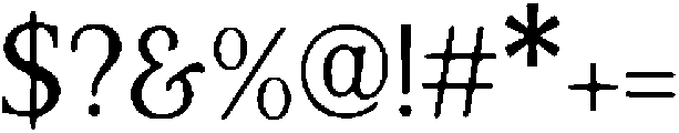 Minimally Serif Regular otf (400) Font OTHER CHARS