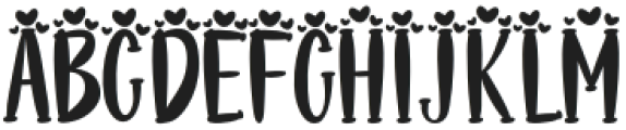 Minnie Heart Heart Beats otf (400) Font UPPERCASE