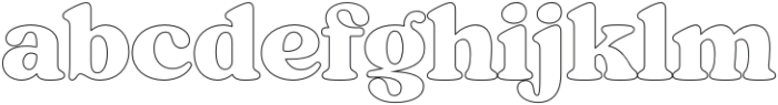 Mint And Sage Outline otf (400) Font LOWERCASE