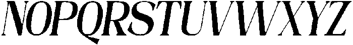 Mintely Condensed Italic Extra Bold otf (700) Font UPPERCASE