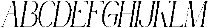 Mintely Condensed Italic Extra Light otf (200) Font UPPERCASE