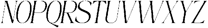 Mintely Condensed Italic Extra Light otf (200) Font UPPERCASE