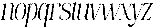 Mintely Condensed Italic Extra Light otf (200) Font LOWERCASE