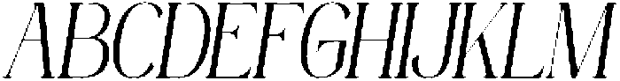 Mintely Condensed Italic Light otf (300) Font UPPERCASE