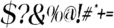 Mintely Condensed Italic Medium otf (500) Font OTHER CHARS