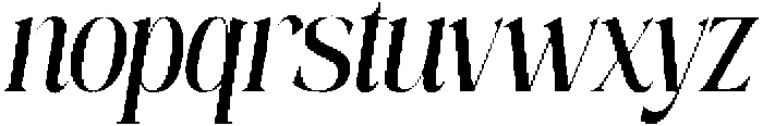 Mintely Condensed Italic Medium otf (500) Font LOWERCASE