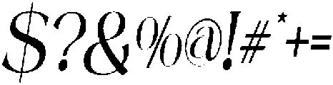 Mintely Condensed Italic Reg otf (400) Font OTHER CHARS