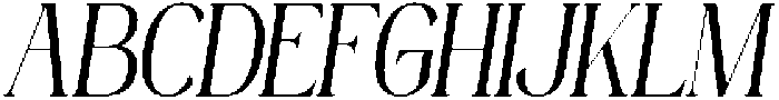 Mintely Condensed Italic Reg otf (400) Font UPPERCASE