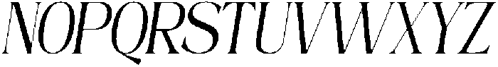 Mintely Condensed Italic Reg otf (400) Font UPPERCASE